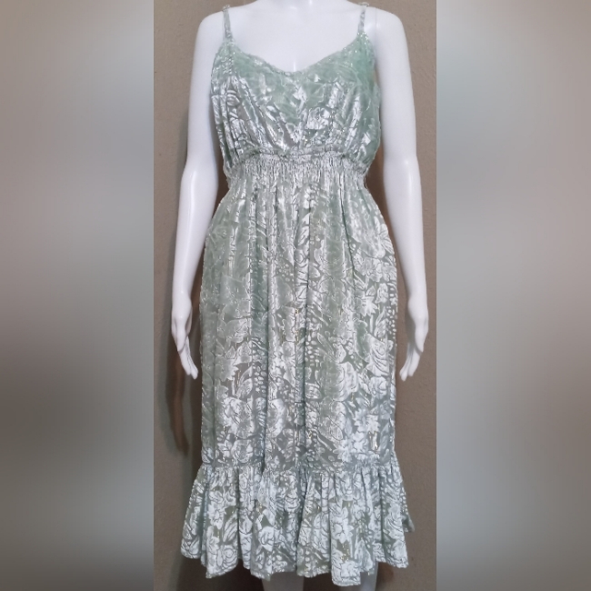 Nwt Hemant And Nandita Velvet Burnout Midi Dress